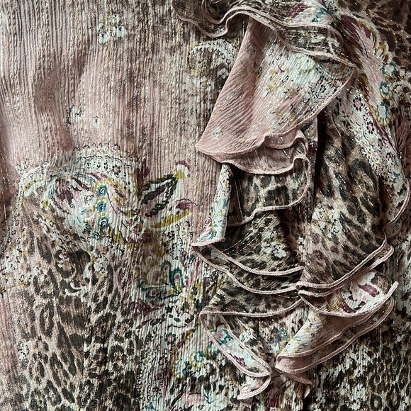 ABS by Allen Schwartz Sheer Blouse Large - Picture 2 of 8